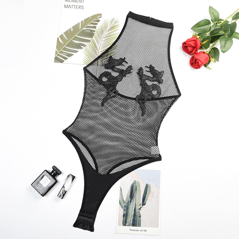 ONE PIECE TEDDY LINGERIE BLACK (SIZE S-L)