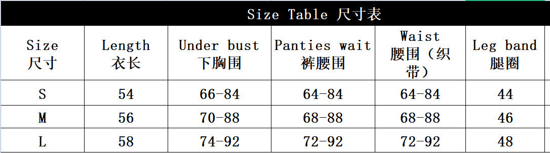 GARTER TEDDY LINGERIE BLACK SIZE S-L