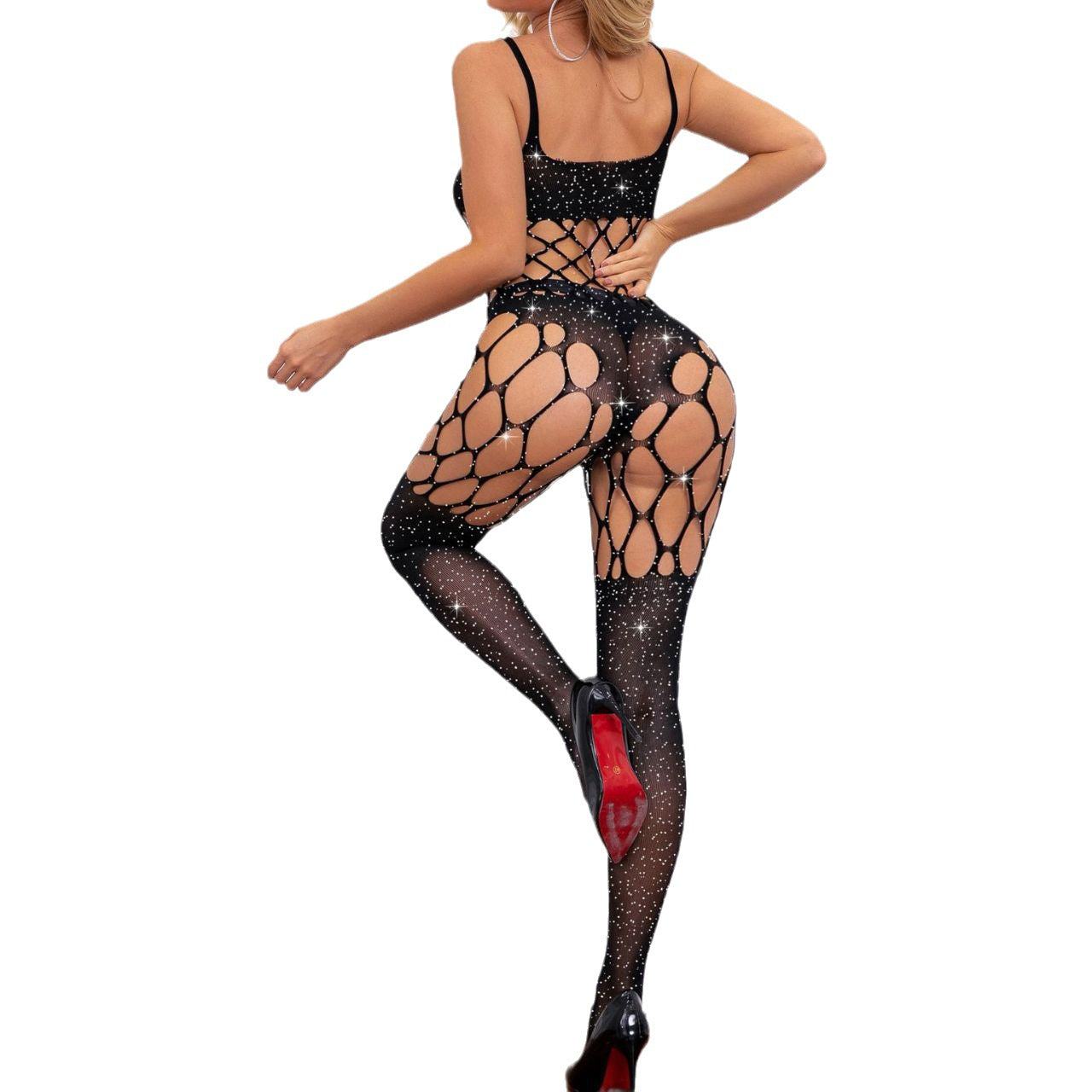 LADIES BODYSTOCKING BLACK (ONE SIZE)