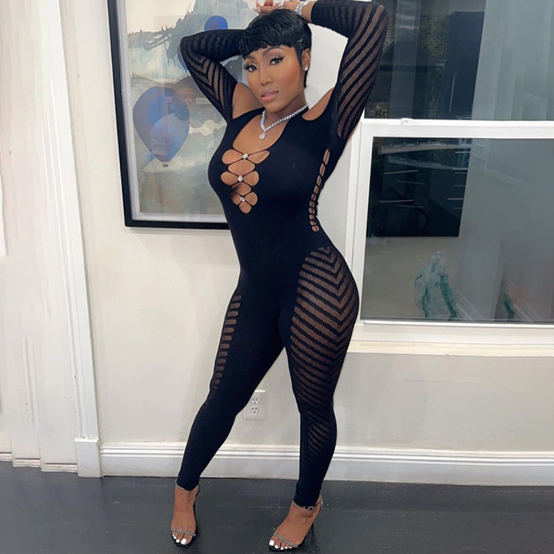 LADIES BODYSTOCKING BLACK (ONE SIZE)
