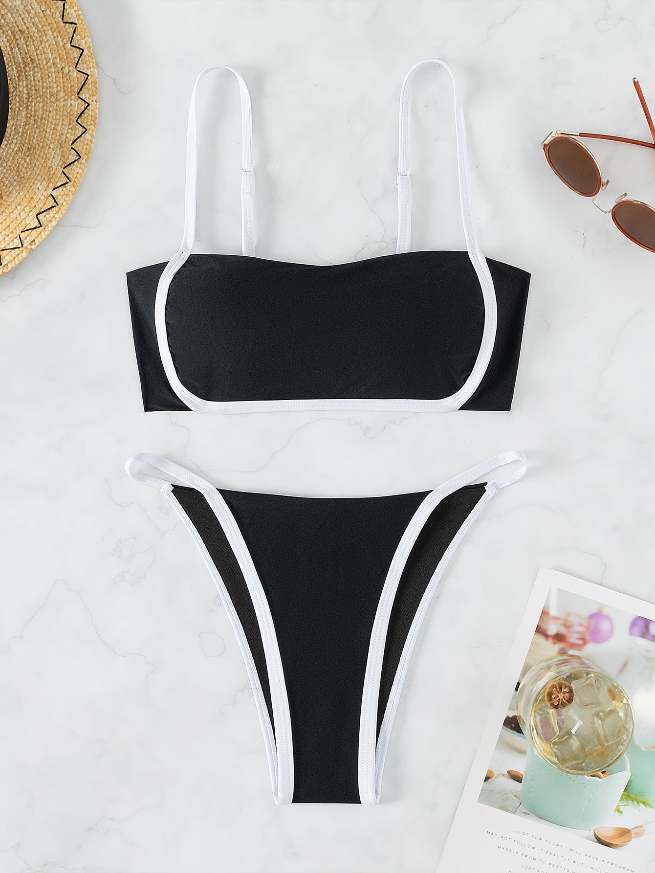 LADIES TWO PIECE BIKINI SWIMWEAR VARIOUS COLOURS (SIZE XS-XL)