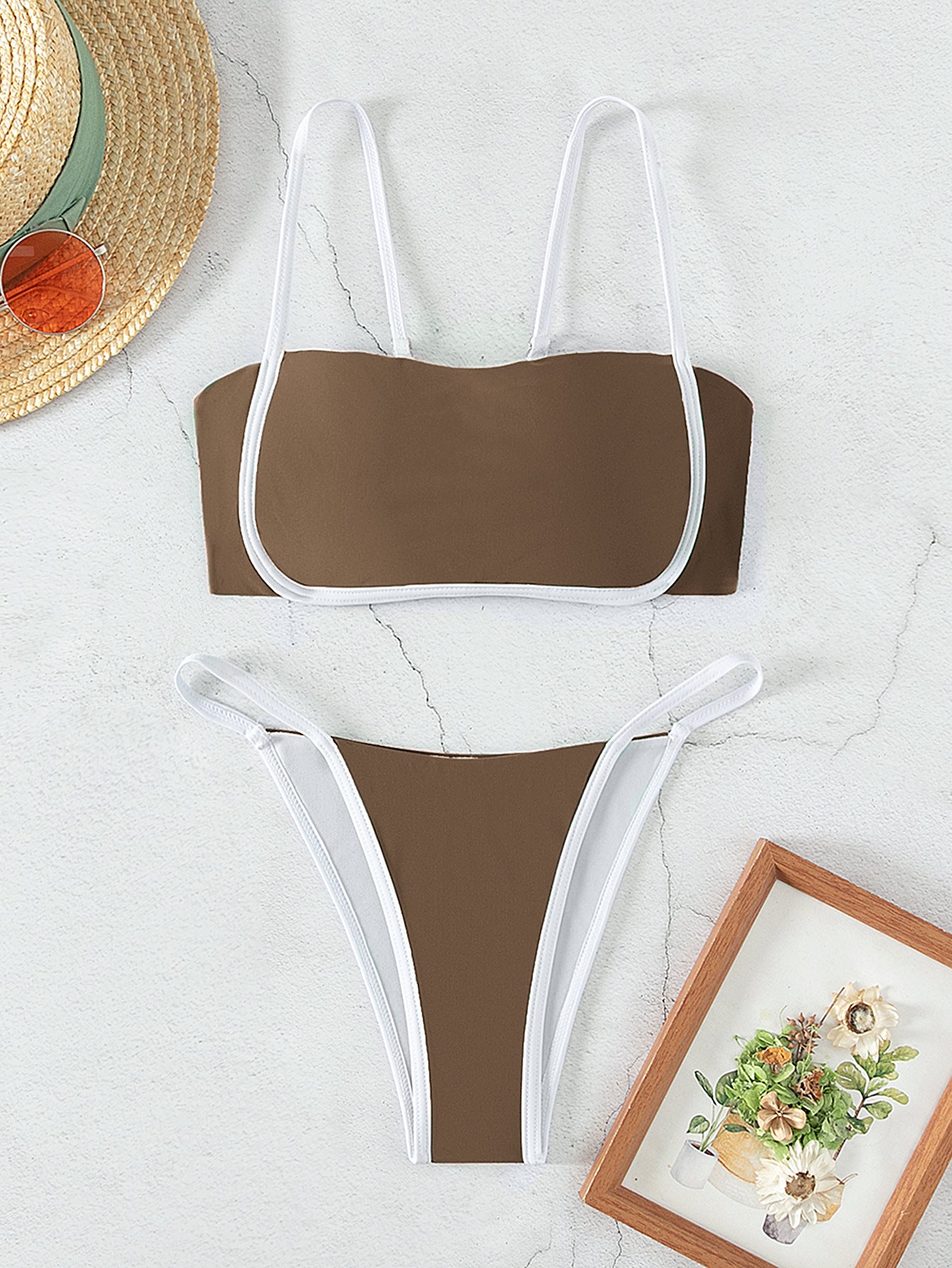 LADIES TWO PIECE BIKINI SWIMWEAR VARIOUS COLOURS (SIZE XS-XL)