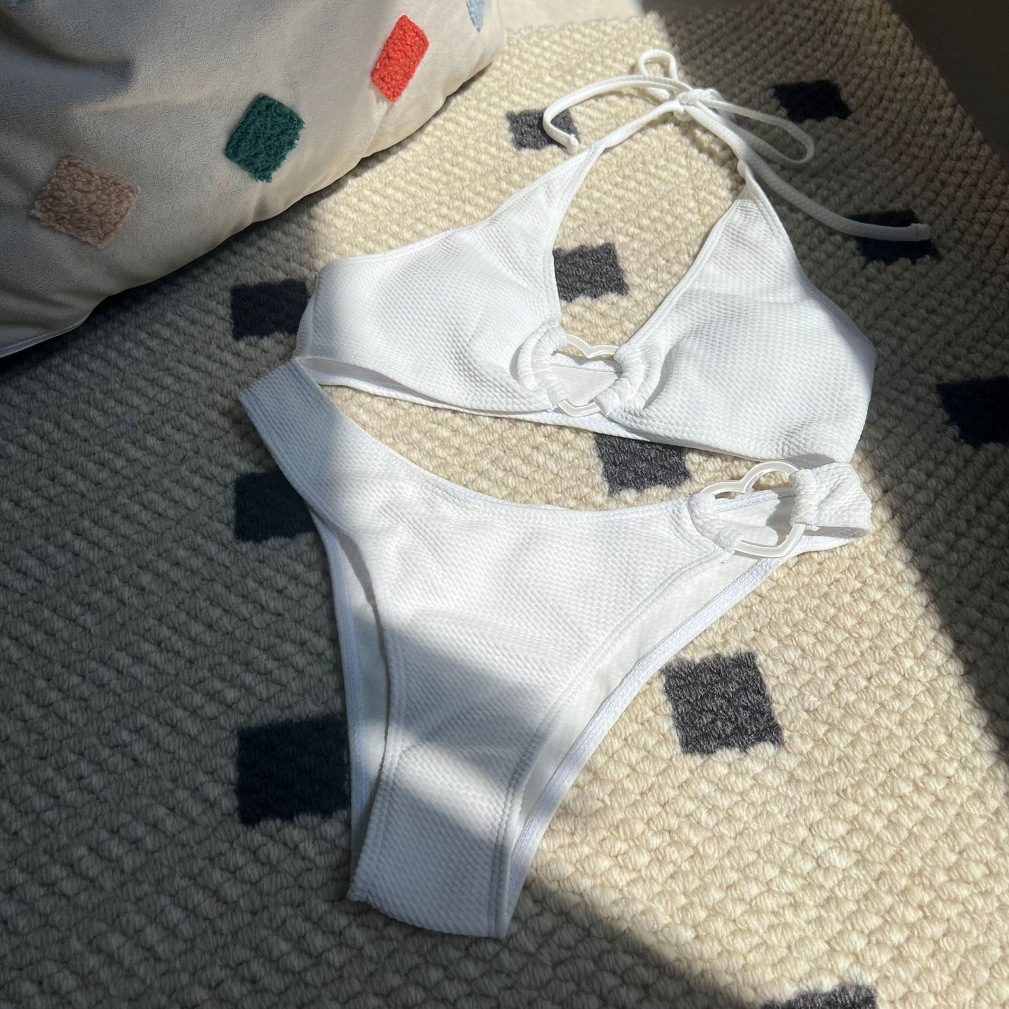 LADIES TWO PIECE BIKINI SWIMSUIT SWIMWEAR VARIOUS COLOURS (SIZE S-L)
