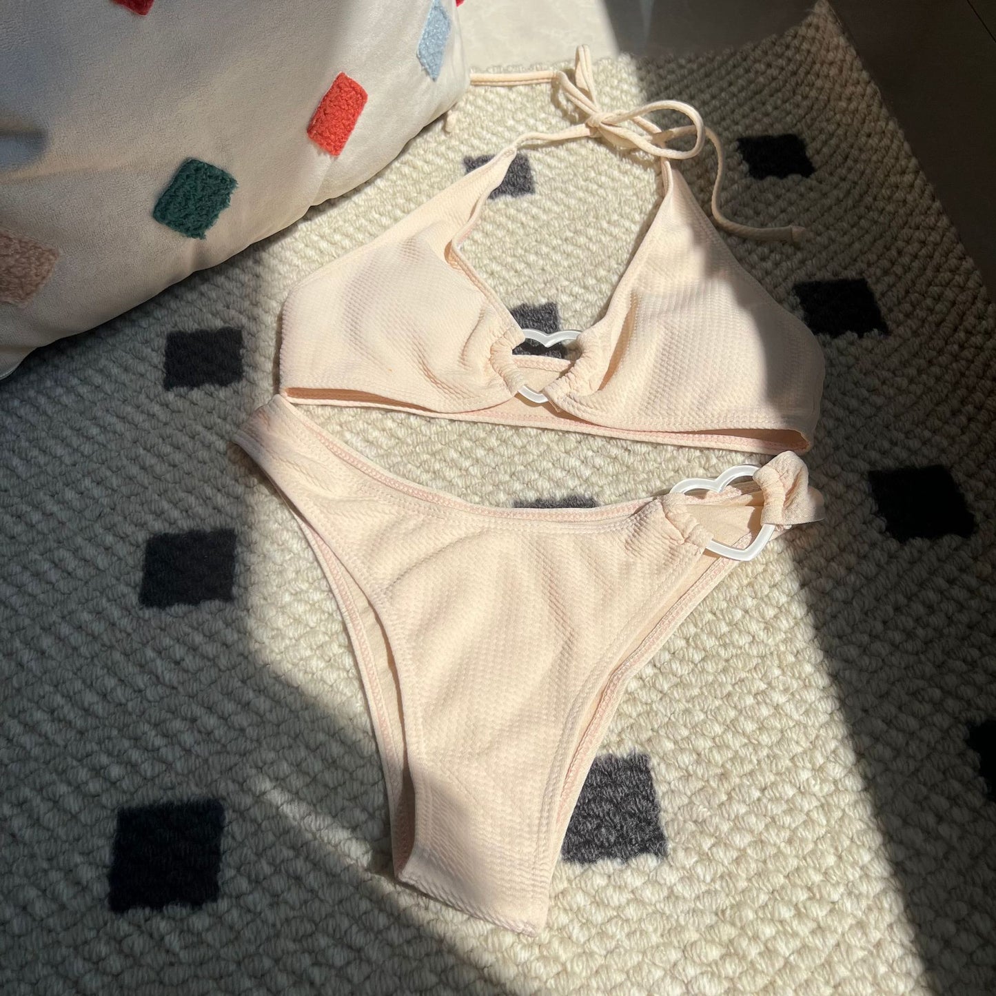 LADIES TWO PIECE BIKINI SWIMSUIT SWIMWEAR VARIOUS COLOURS (SIZE S-L)