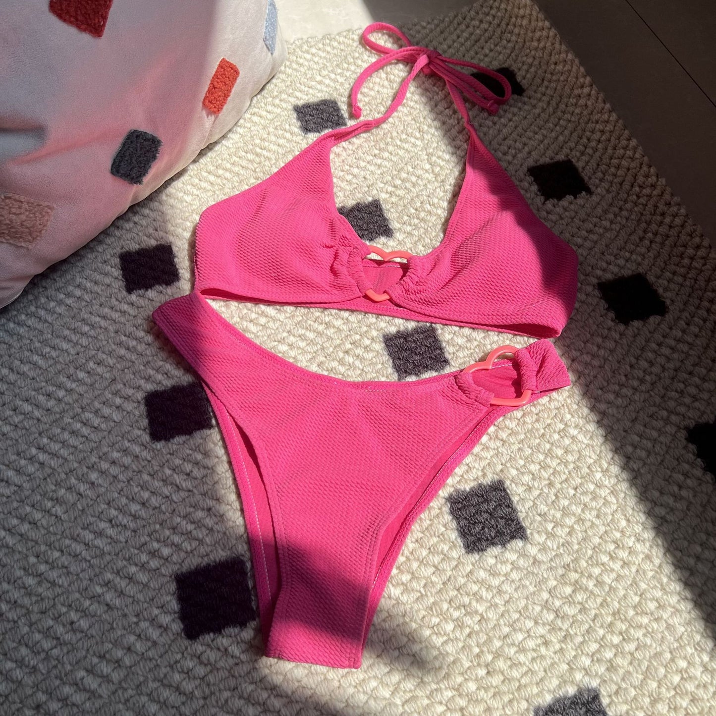 LADIES TWO PIECE BIKINI SWIMSUIT SWIMWEAR VARIOUS COLOURS (SIZE S-L)