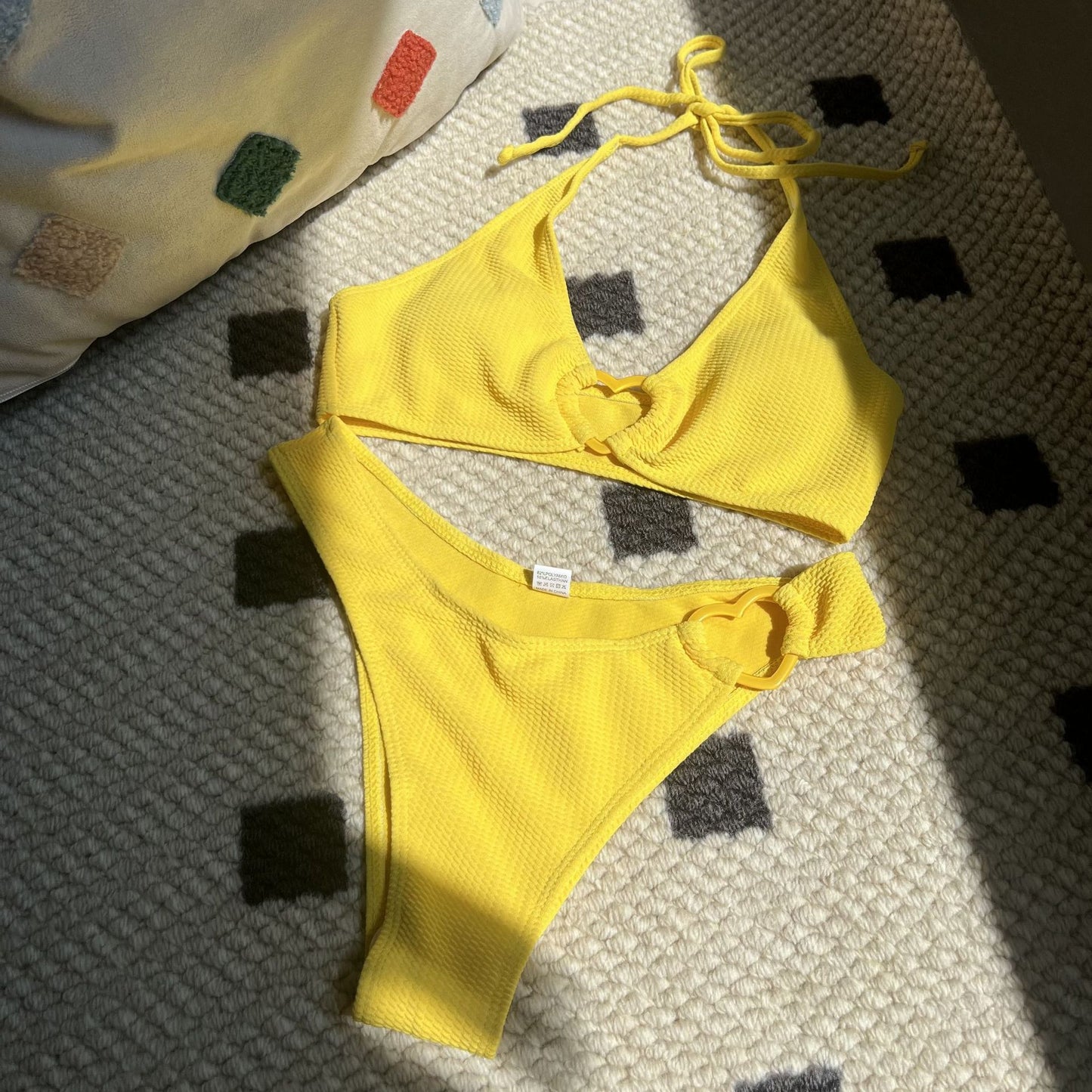 LADIES TWO PIECE BIKINI SWIMSUIT SWIMWEAR VARIOUS COLOURS (SIZE S-L)