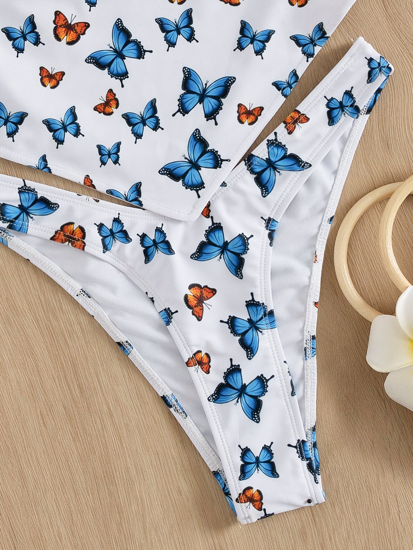 LADIES HALTERNECK TWO PIECE BIKINI SWIMWEAR (SIZE S-L)