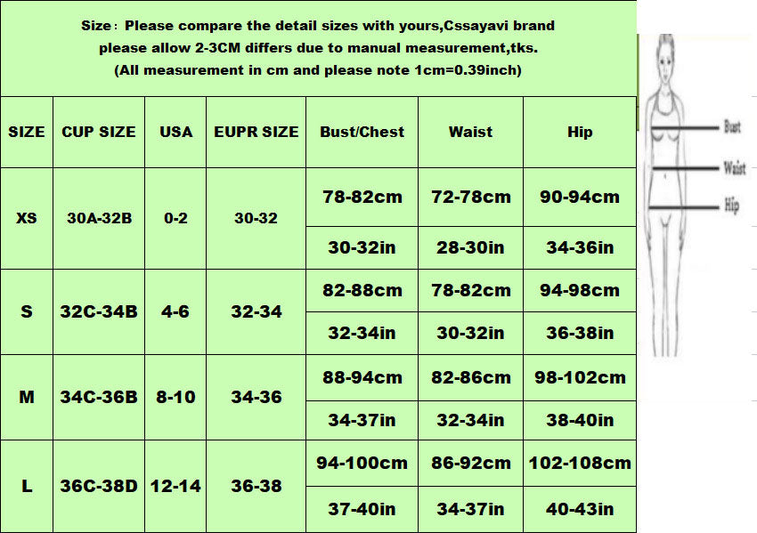 LADIES TWO PIECE BIKINI SWIMWEAR (SIZE XS-L)