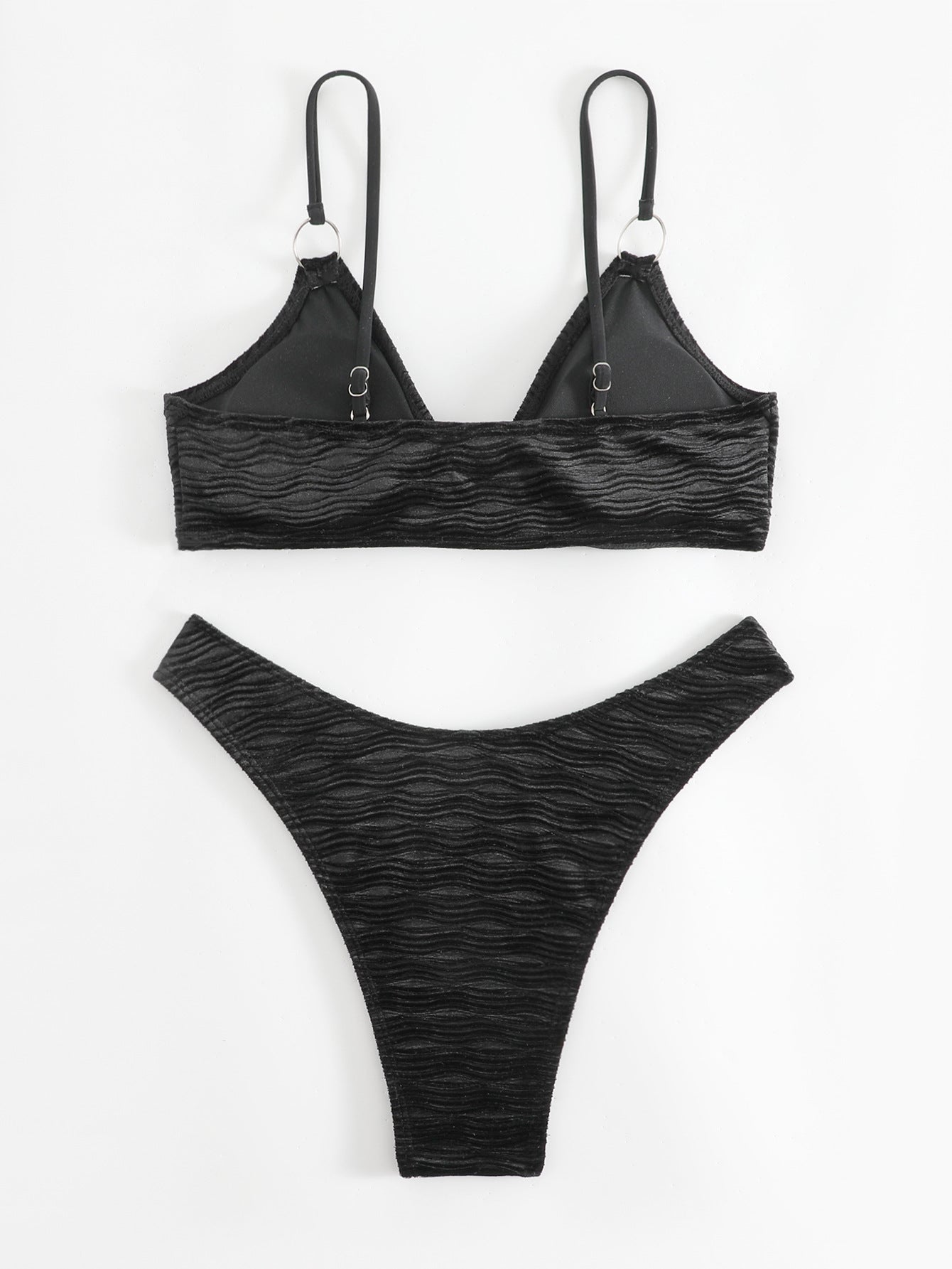 LADIES TWO PIECE BIKINI SWIMWEAR PINK / BLACK (SIZE S-L)