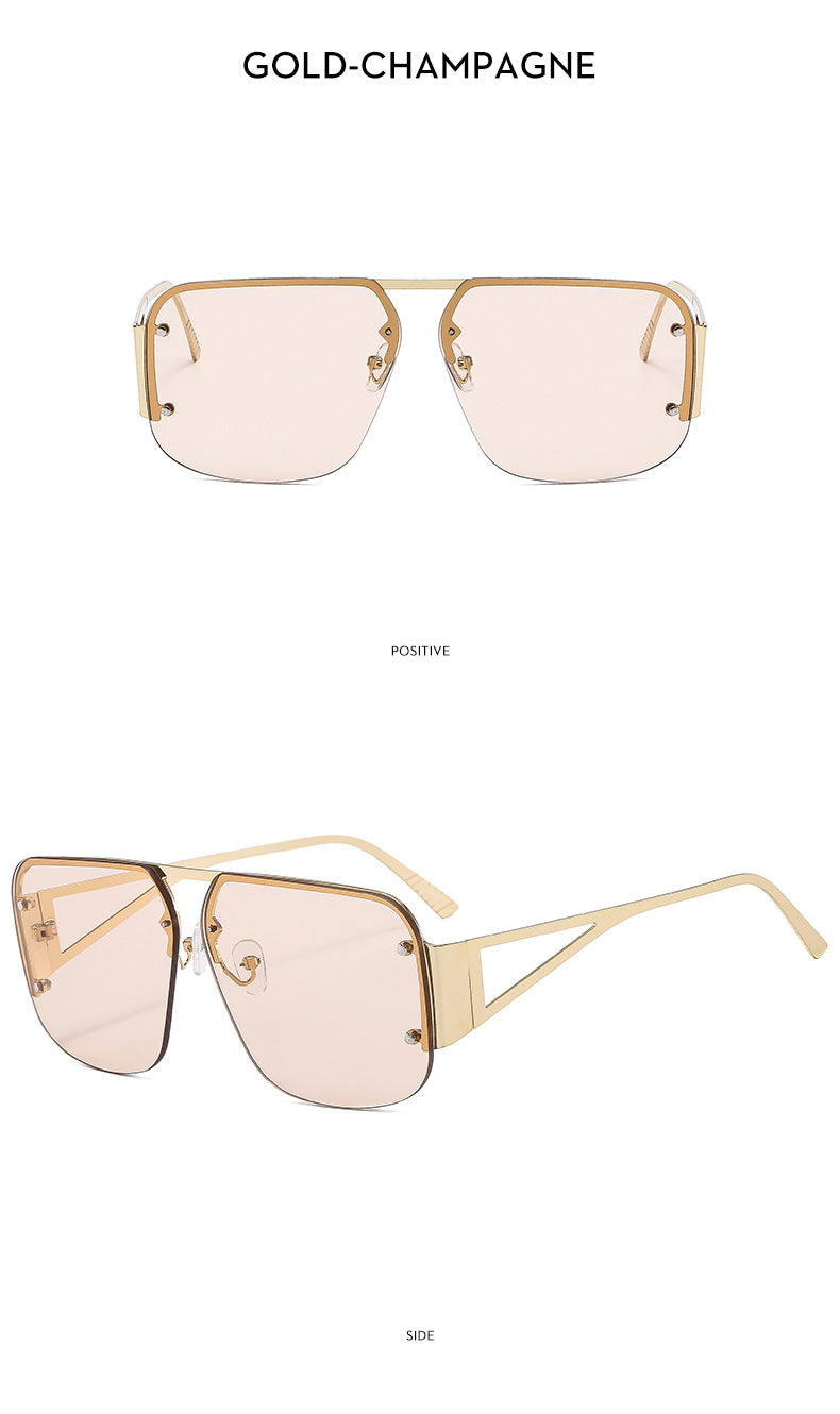 LADIES METAL FRAME SUNGLASSES BLACK / GOLD CHAMPAGNE / GOLD LIGHT TEA / SILVER GRAY BLUE / SILVER / GOLD-ORANGE-YELLOWSIZE
