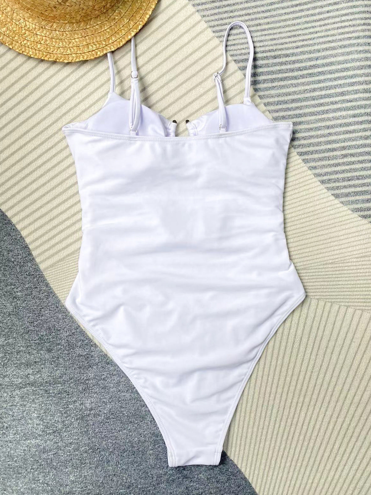 LADIES ONE PIECE SWIMSUIT SWIMWEAR BLACK / WHITE (SIZE S-L)