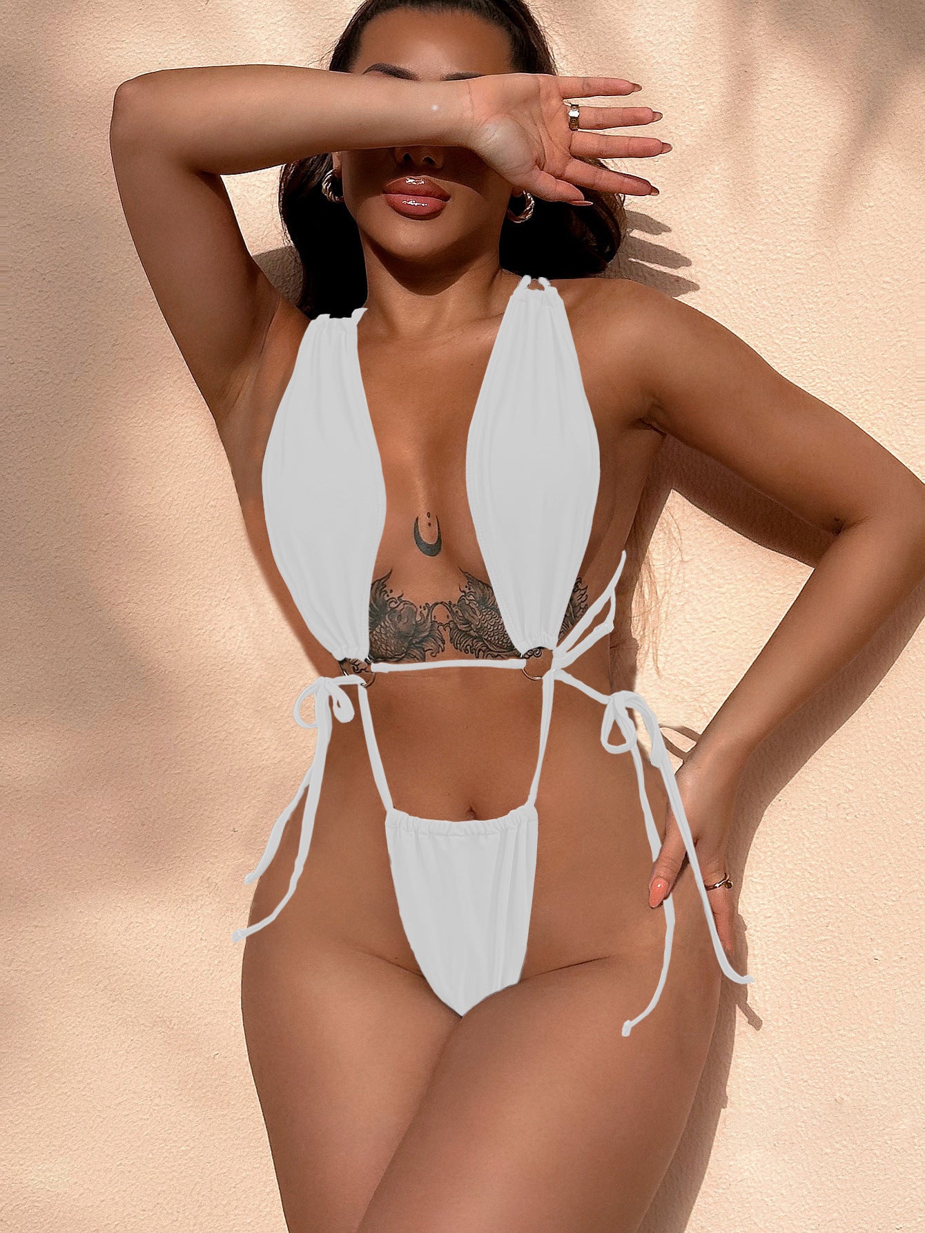 LADIES ONE PIECE SWIMSUIT SWIMWEAR BLACK / WHITE / GREEN / PINK (SIZE S-XL)