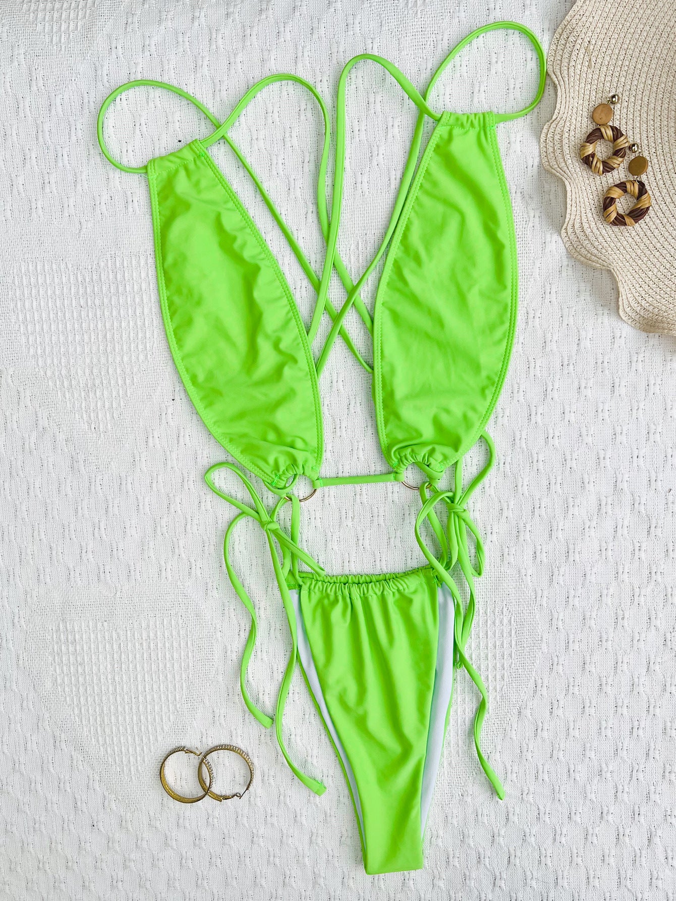 LADIES ONE PIECE SWIMSUIT SWIMWEAR BLACK / WHITE / GREEN / PINK (SIZE S-XL)