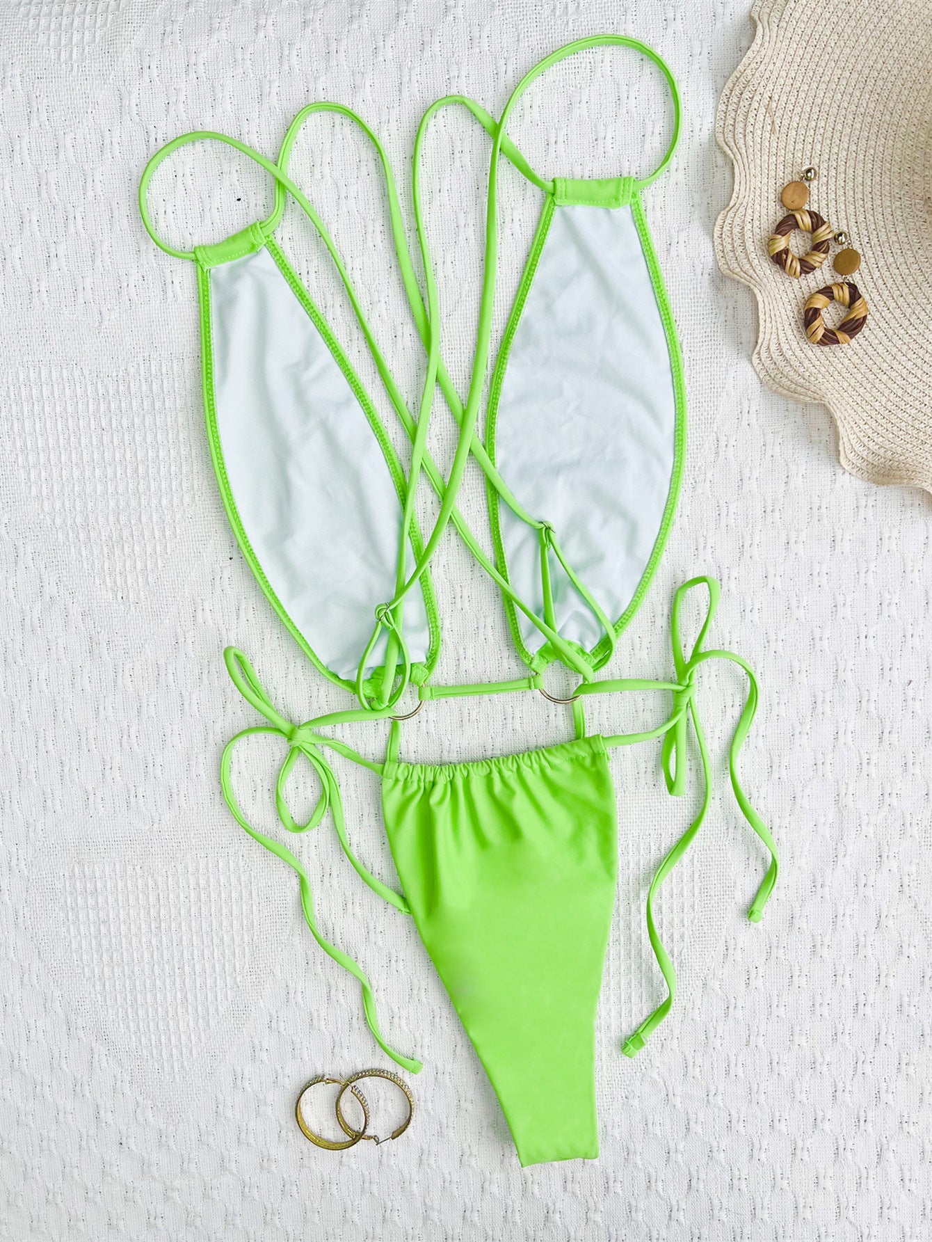 LADIES ONE PIECE SWIMSUIT SWIMWEAR BLACK / WHITE / GREEN / PINK (SIZE S-XL)