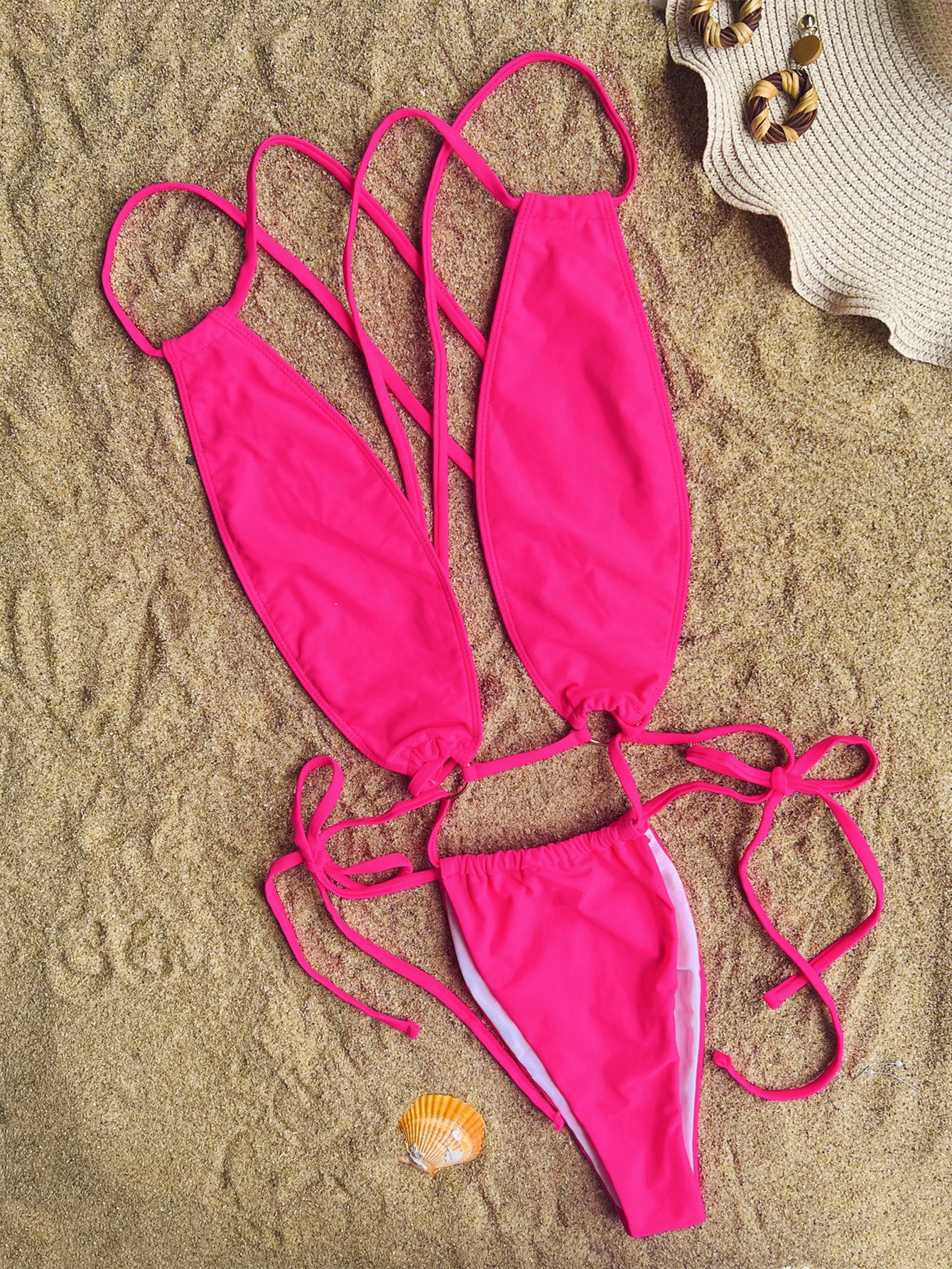 LADIES ONE PIECE SWIMSUIT SWIMWEAR BLACK / WHITE / GREEN / PINK (SIZE S-XL)
