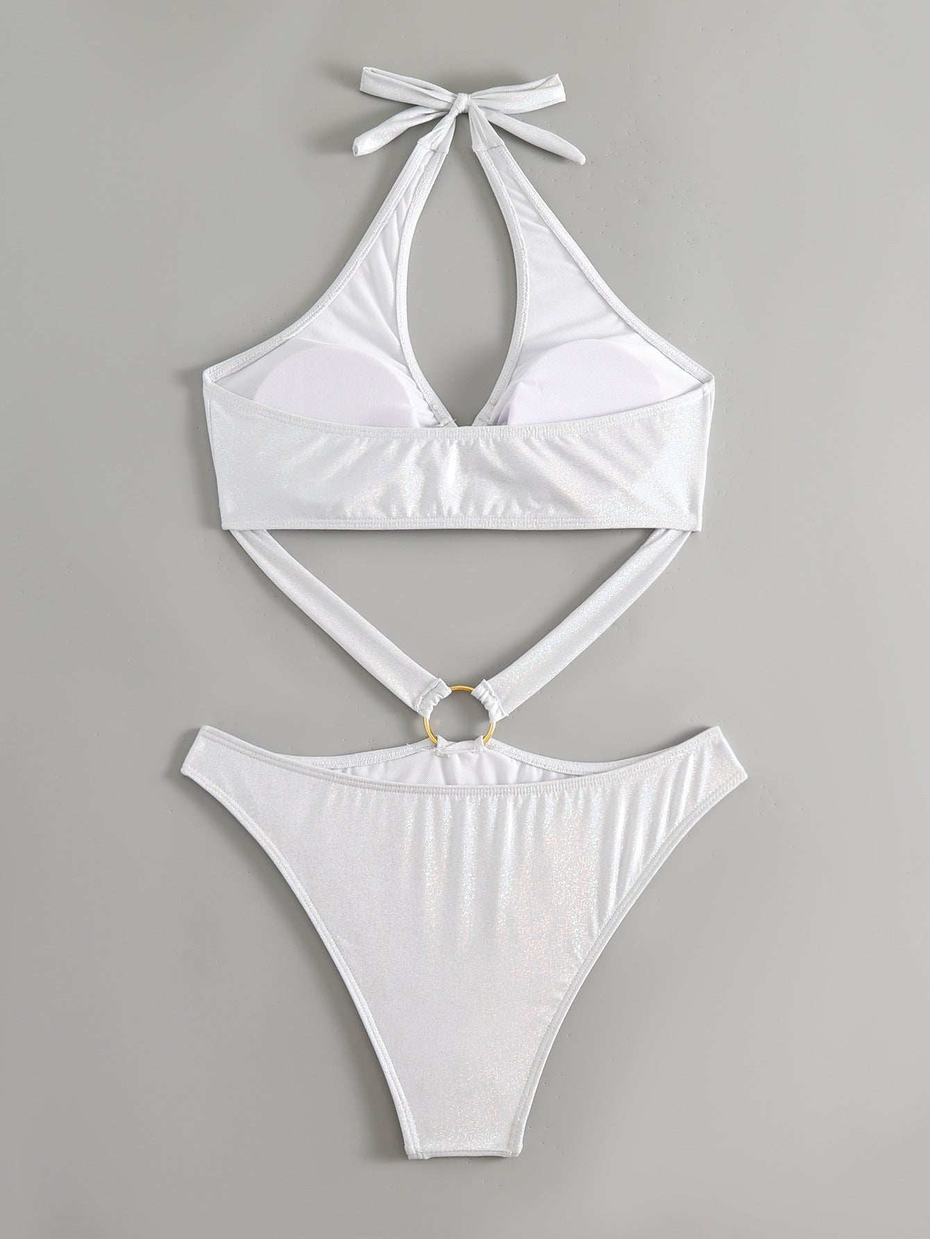 LADIES ONE PIECE SWIMSUIT SWIMWEAR WHITE (SIZE S-L)