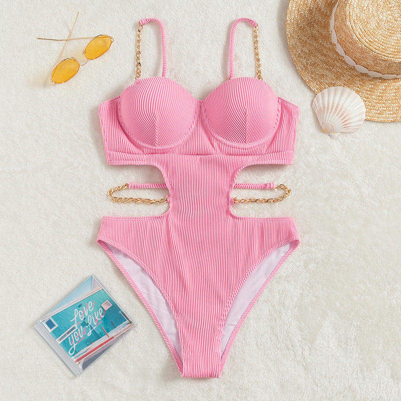 LADIES ONE PIECE SWIMSUIT SWIMWEAR VARIOUS COLOURS (SIZE S-L)