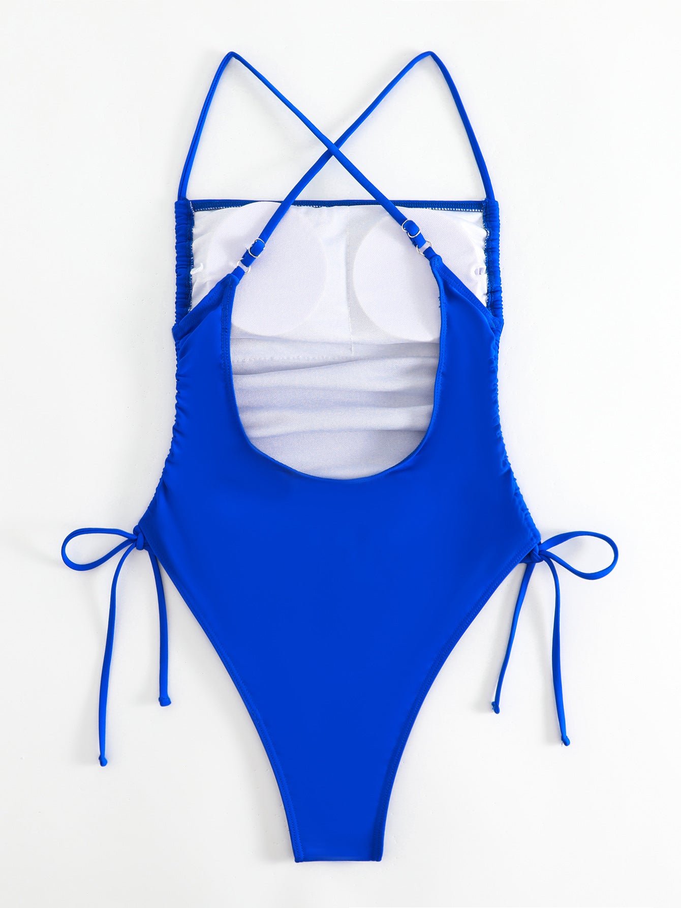 LADIES ONE PIECE SWIMSUIT SWIMWEAR BLUE / SILVER (SIZE S-L)