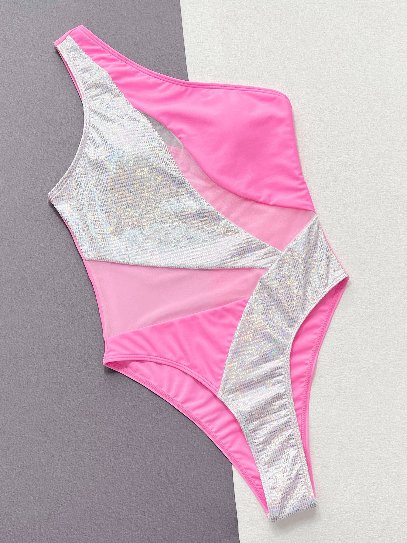 LADIES ONE PIECE SWIMSUIT SWIMWEAR PINK / WHITE / BLACK (SIZE S-L)