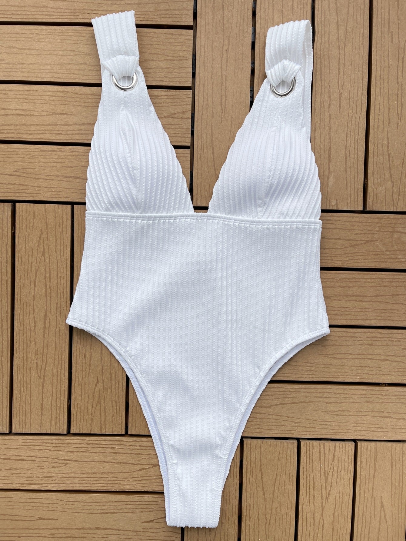 LADIES ONE PIECE SWIMSUIT SWIMWEAR WHITE / BLACK / GREEN / ORANGE (SIZE S-L)