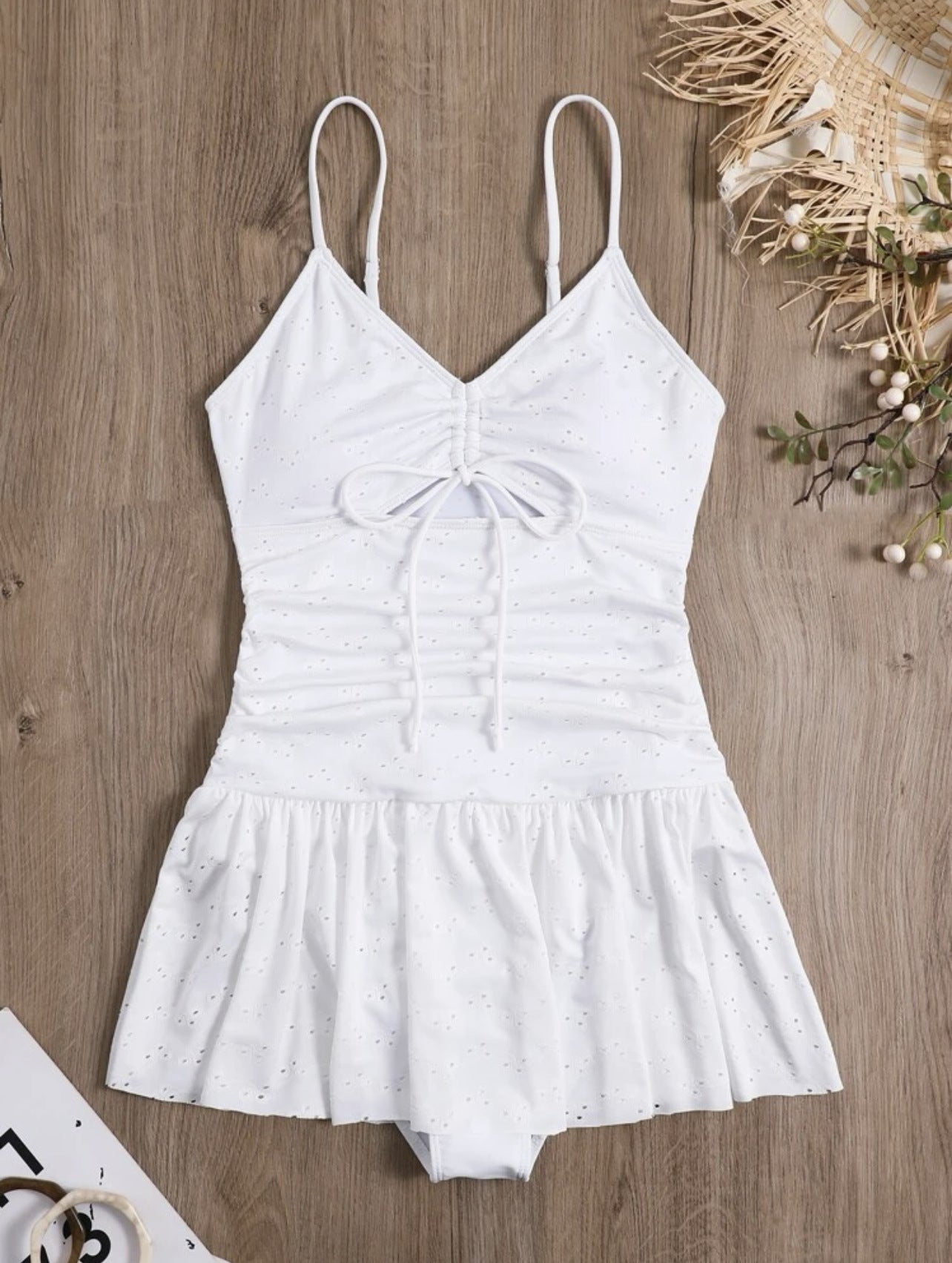 LADIES ONE PIECE SWIMSUIT SWIMWEAR WHITE / BLACK (SIZE S-L)