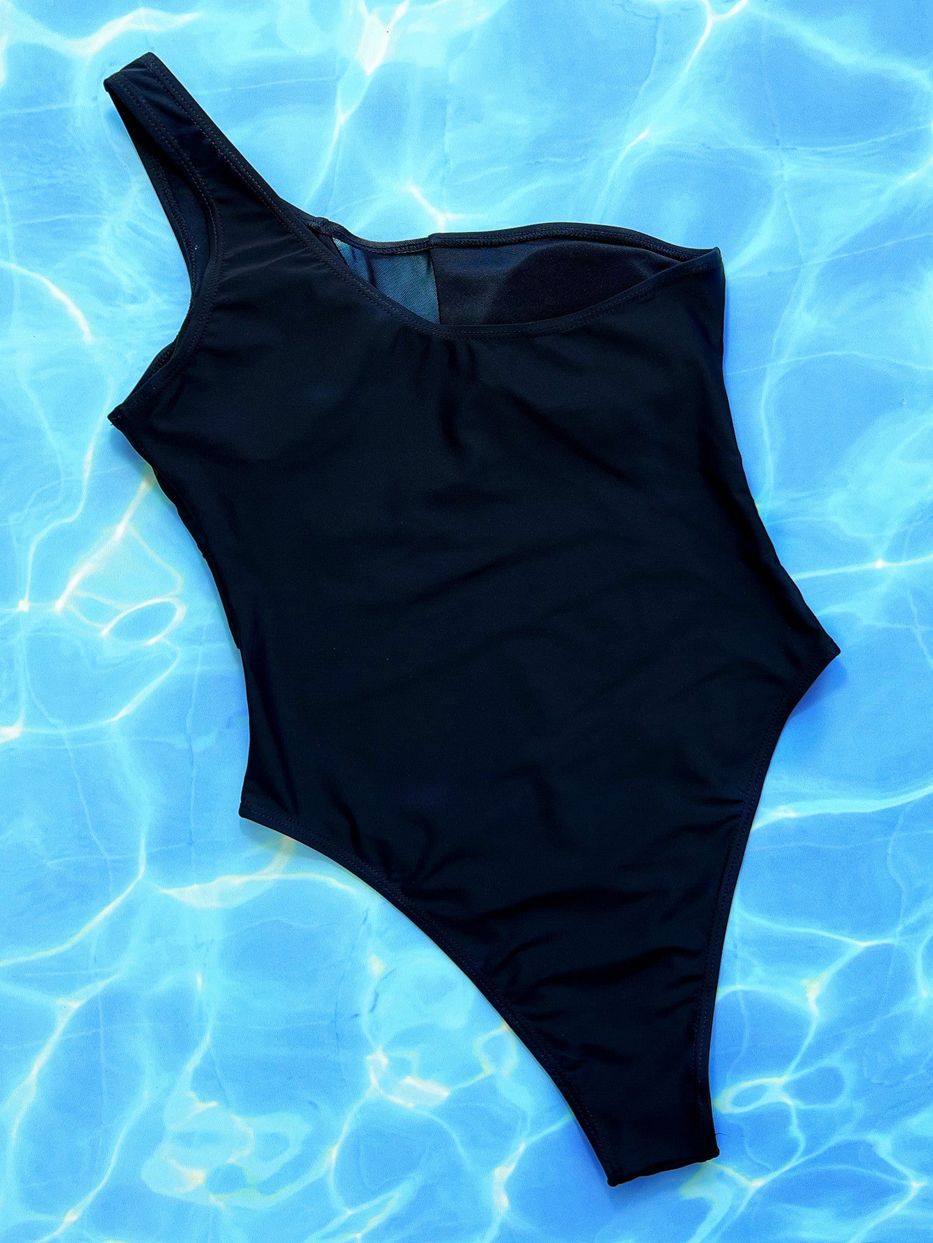 LADIES ONE PIECE SWIMSUIT SWIMWEAR BLACK (SIZE S-L)