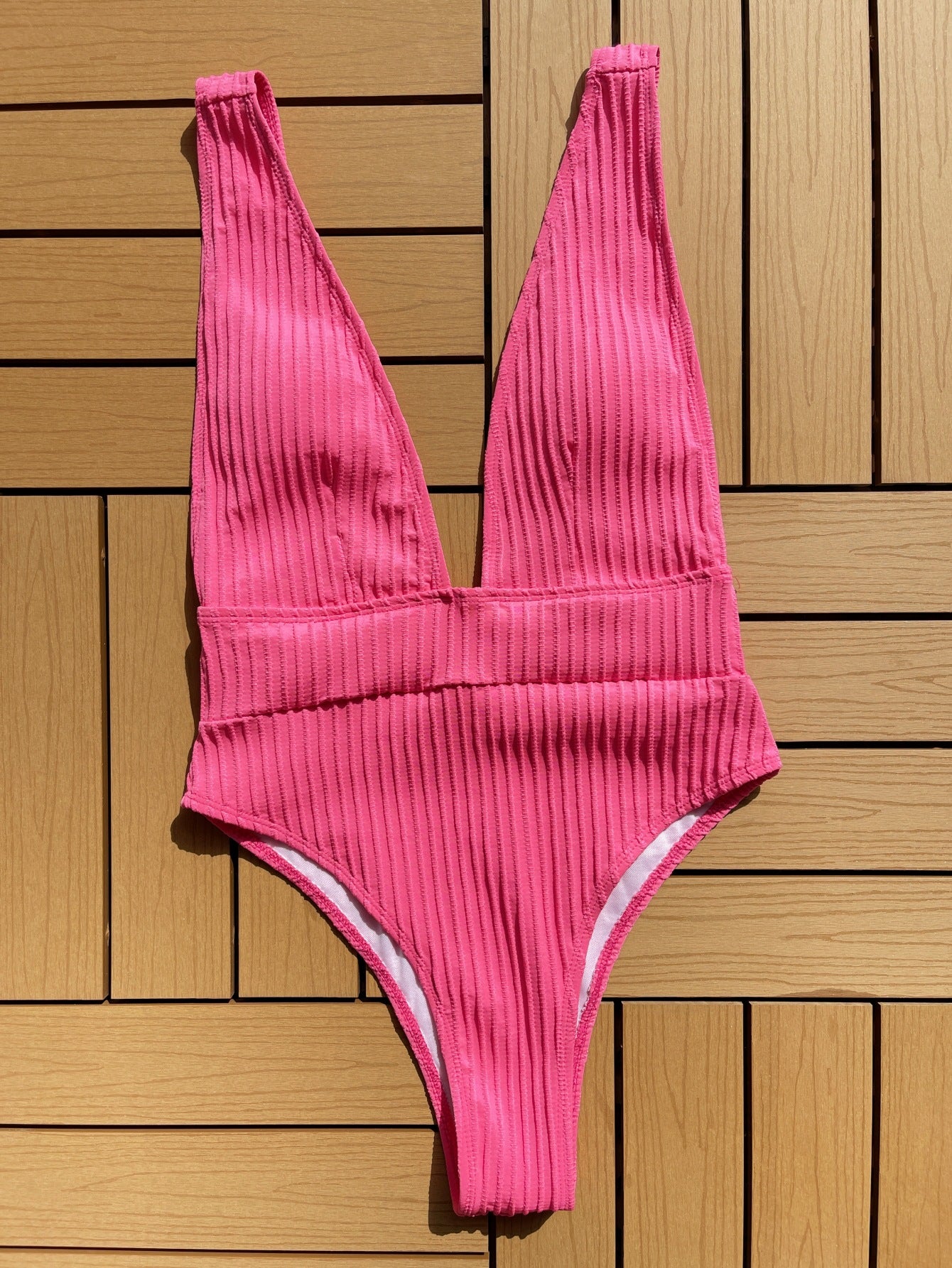 LADIES ONE PIECE SWIMSUIT SWIMWEAR PINK / WHITE / BLACK (SIZE S-L)
