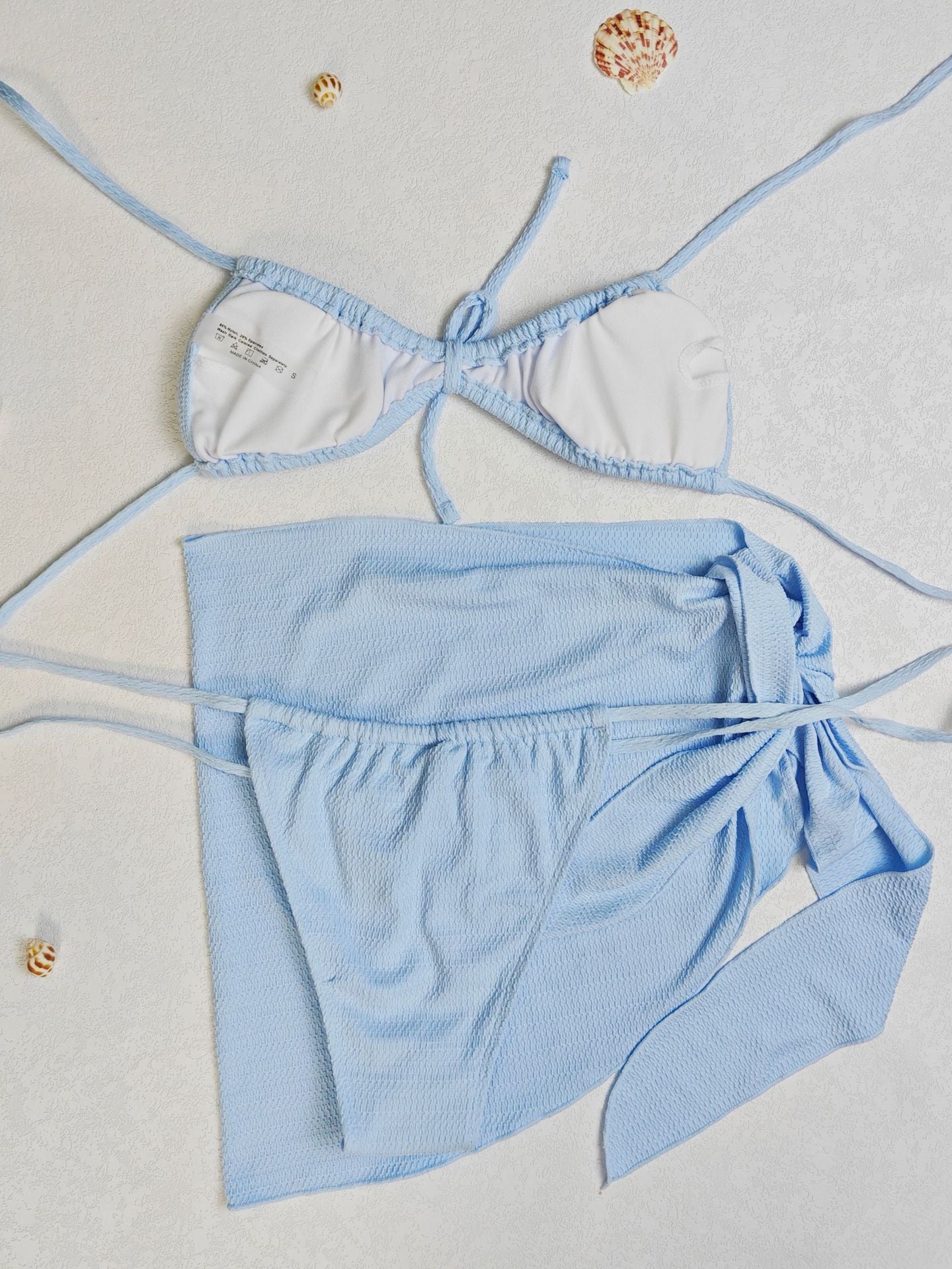LADIES THREE PIECE SWIMSUIT & SKIRT SET (SIZE S-L)