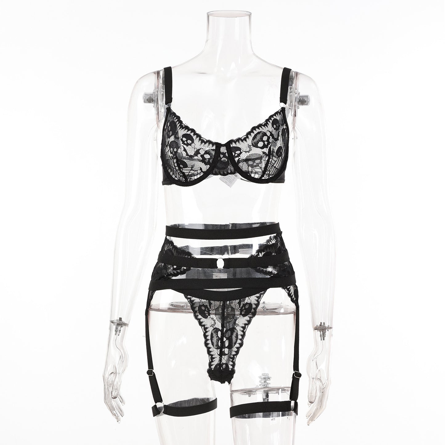 LADIES INTIMATE LINGERIE SET BLACK (SIZE S-L)