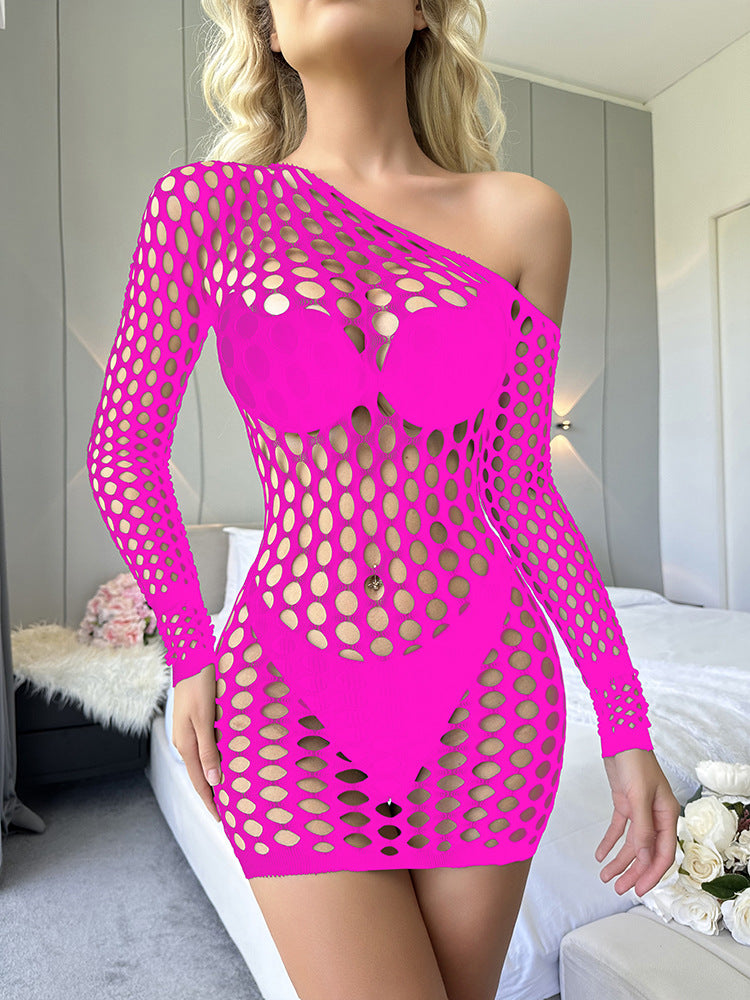 LADIES SEXY HOLLOW LINGERIE DRESS VARIOUS COLOURS (ONE SIZE)
