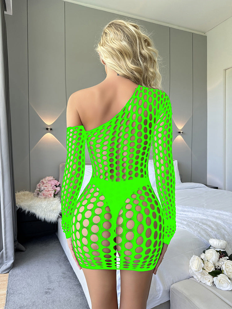 LADIES SEXY HOLLOW LINGERIE DRESS VARIOUS COLOURS (ONE SIZE)