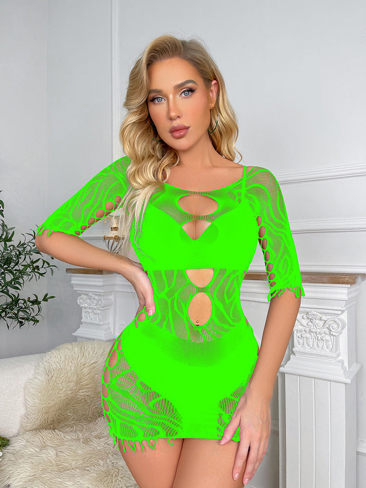 LADIES ONE PIECE LINGERIE DRESS DIFFERENT COLOURS (ONE SIZE)