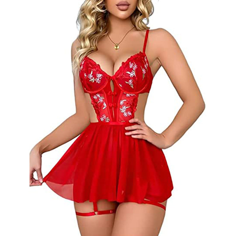 LADIES INTIMATE LINGERIE SLEEPWEAR DRESS BLACK / WHITE / RED / PINK / BLUE (SIZE S-XL)