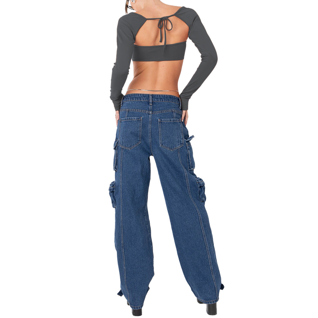 LADIES TWO PIECE TOP SET WHITE / GRAY / BLACK / BRIGHT PINK / BROWN (SIZES: XS-L)