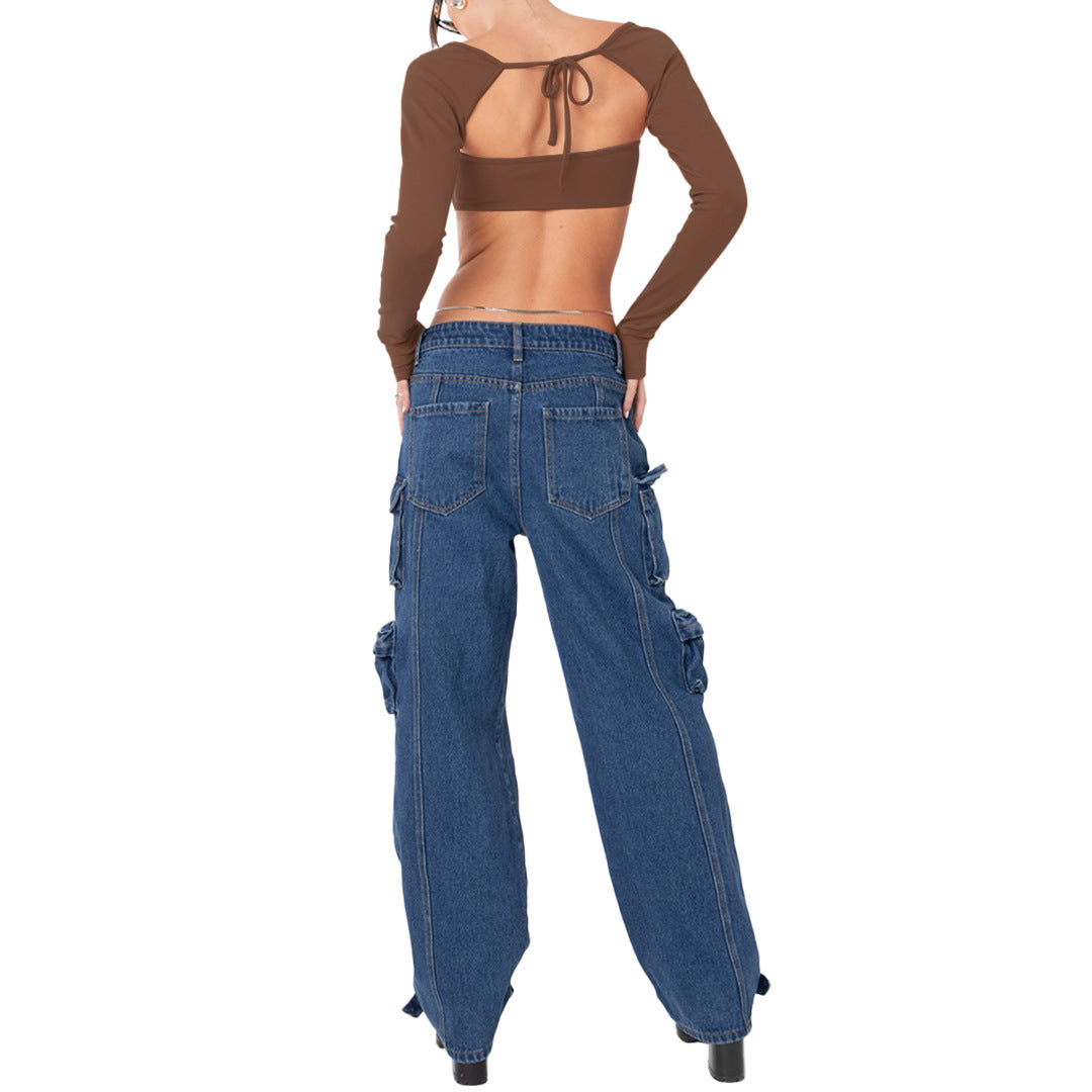 LADIES TWO PIECE TOP SET WHITE / GRAY / BLACK / BRIGHT PINK / BROWN (SIZES: XS-L)