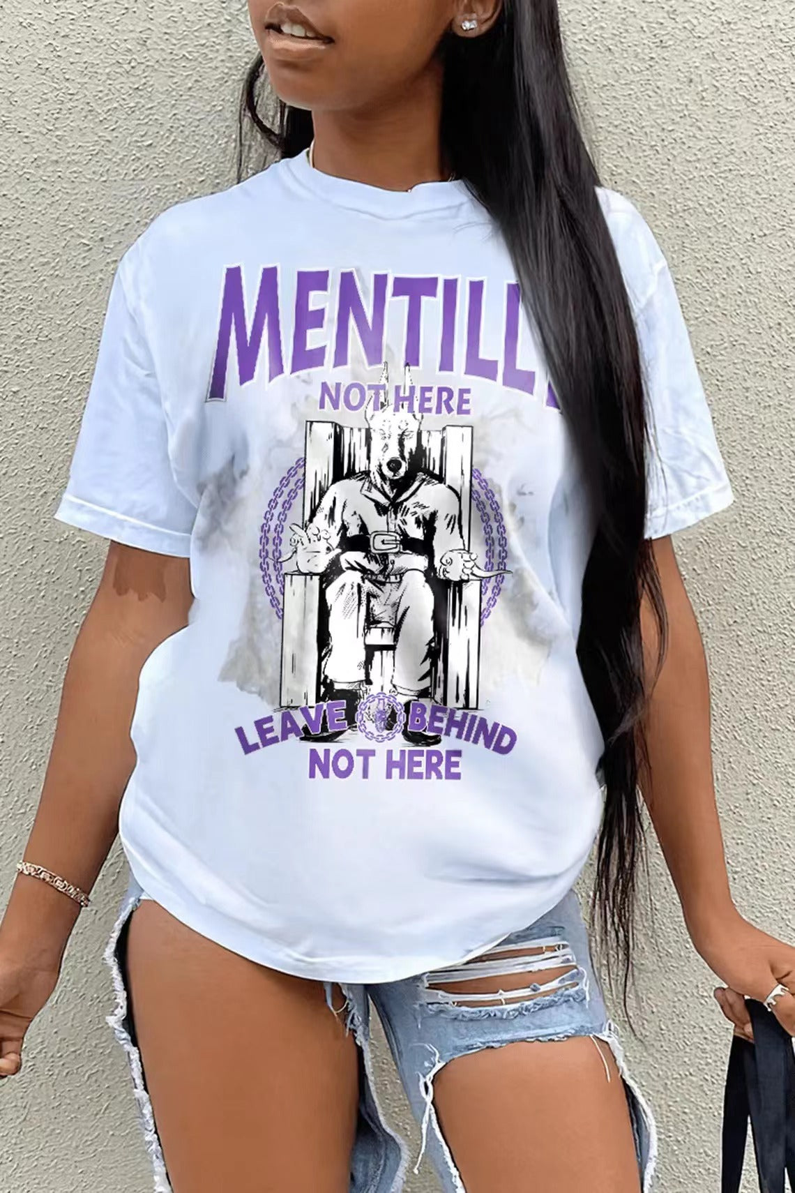 LADIES SHORT SLEEVE T SHIRT BLACK / WHITE (SIZE XS-XL)