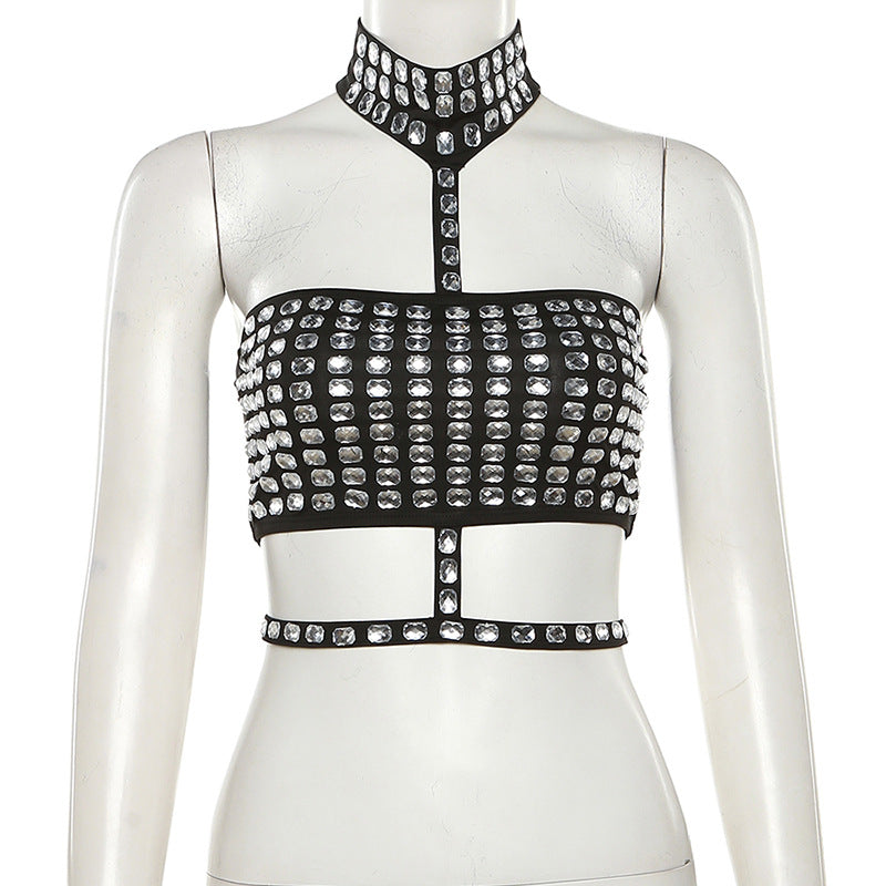 LADIES SEXY BACKLESS TOP BLACK (SIZE S-L)