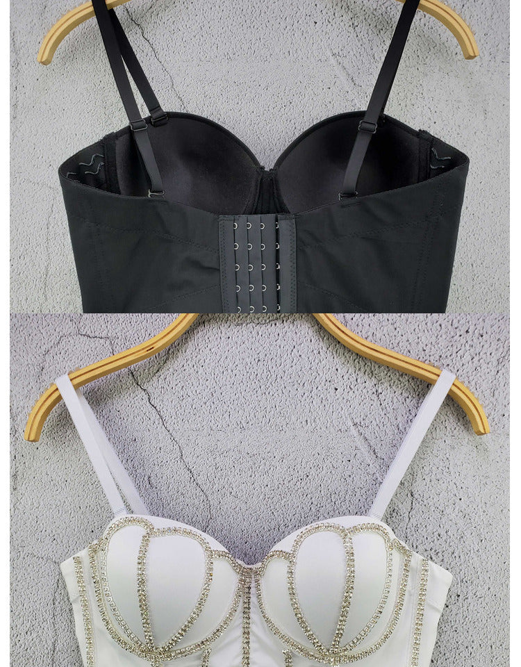 LADIES BRA TOP TANK TOP BLACK (SIZE 34/75 / 36/80 / 38/85 / 40/90)
