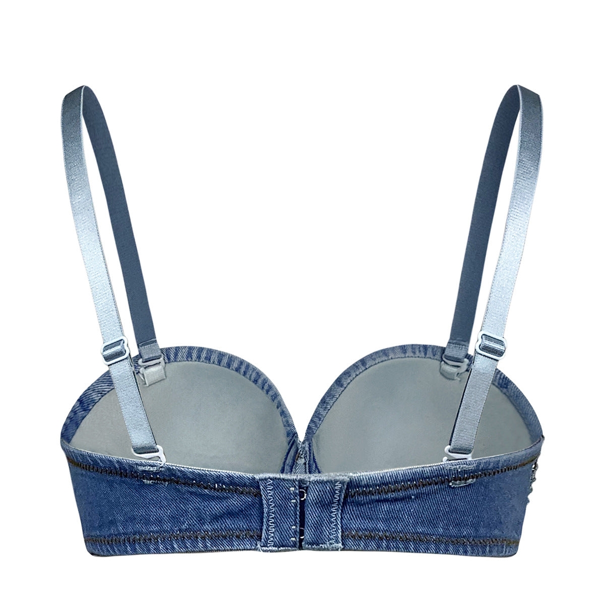 LADIES DENIM CORSET TOP BLUE / LIGHT BLUE / DARK BLUE (SIZE S-XL)