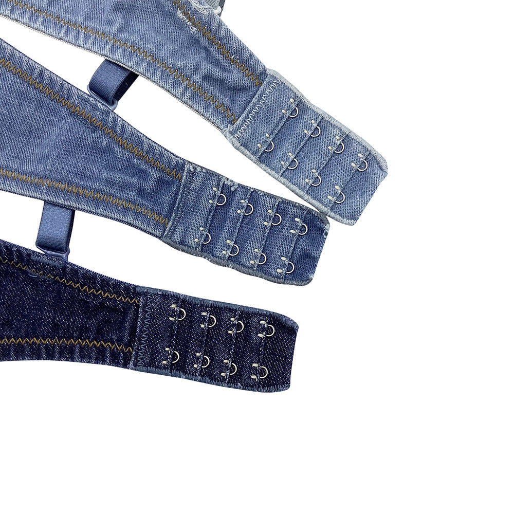 LADIES DENIM CORSET TOP BLUE / LIGHT BLUE / DARK BLUE (SIZE S-XL)