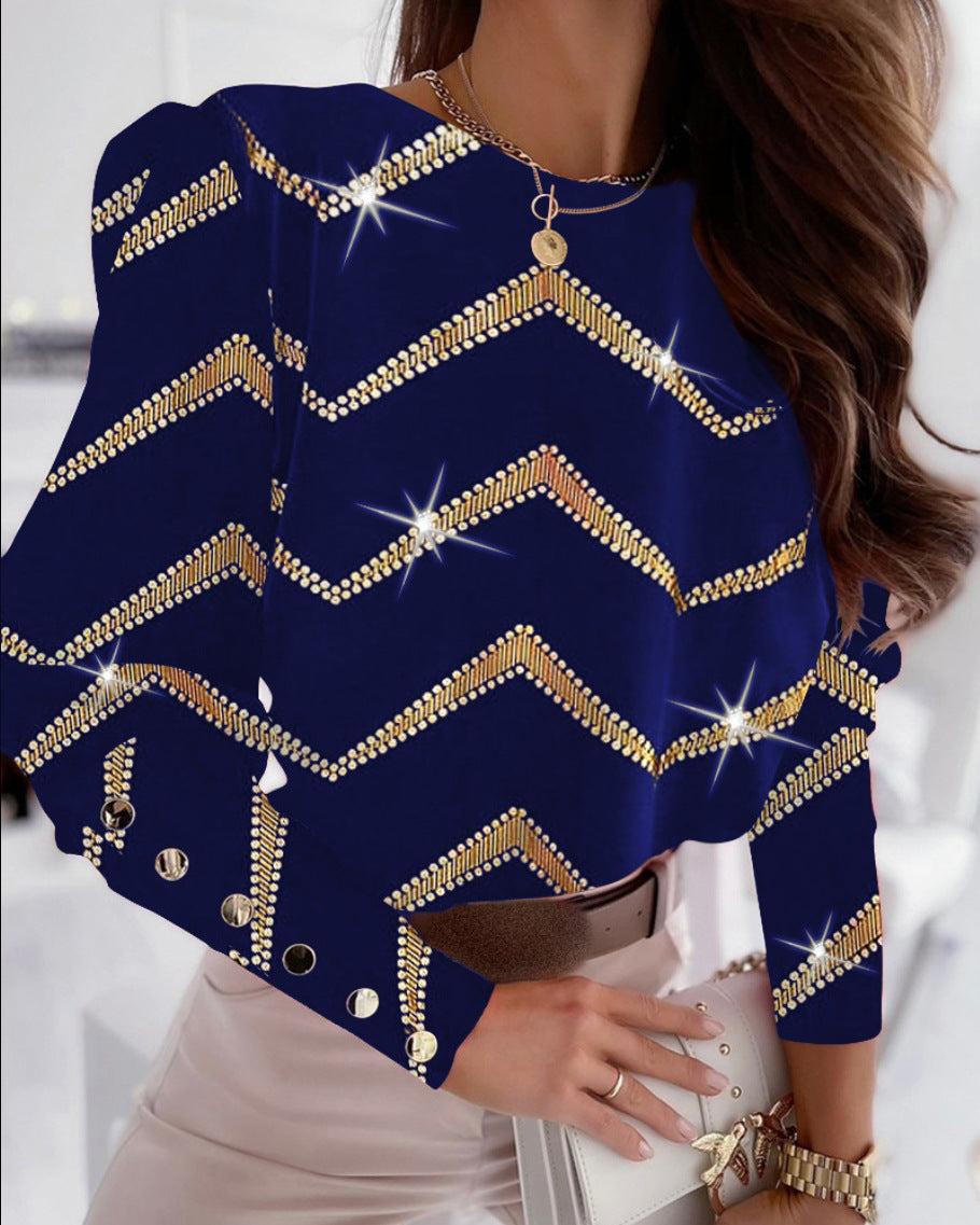 LADIES LONG SLEEVE TOP BLACK / BLUE / RED (SIZE S-2XL)