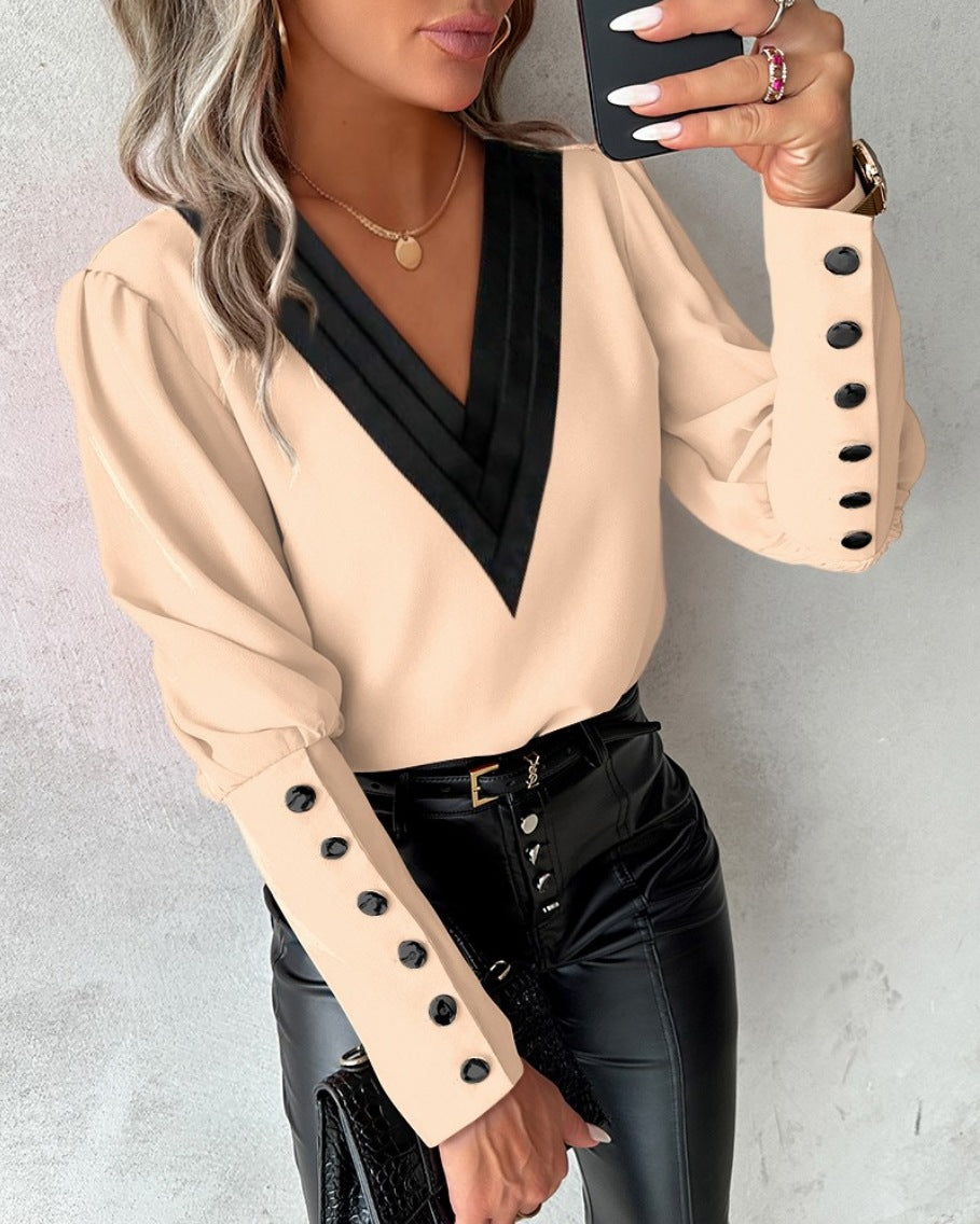LADIES LONG SLEEVE TOP WHITE / PINK / APRICOT / WINE RED (SIZE S-2XL)