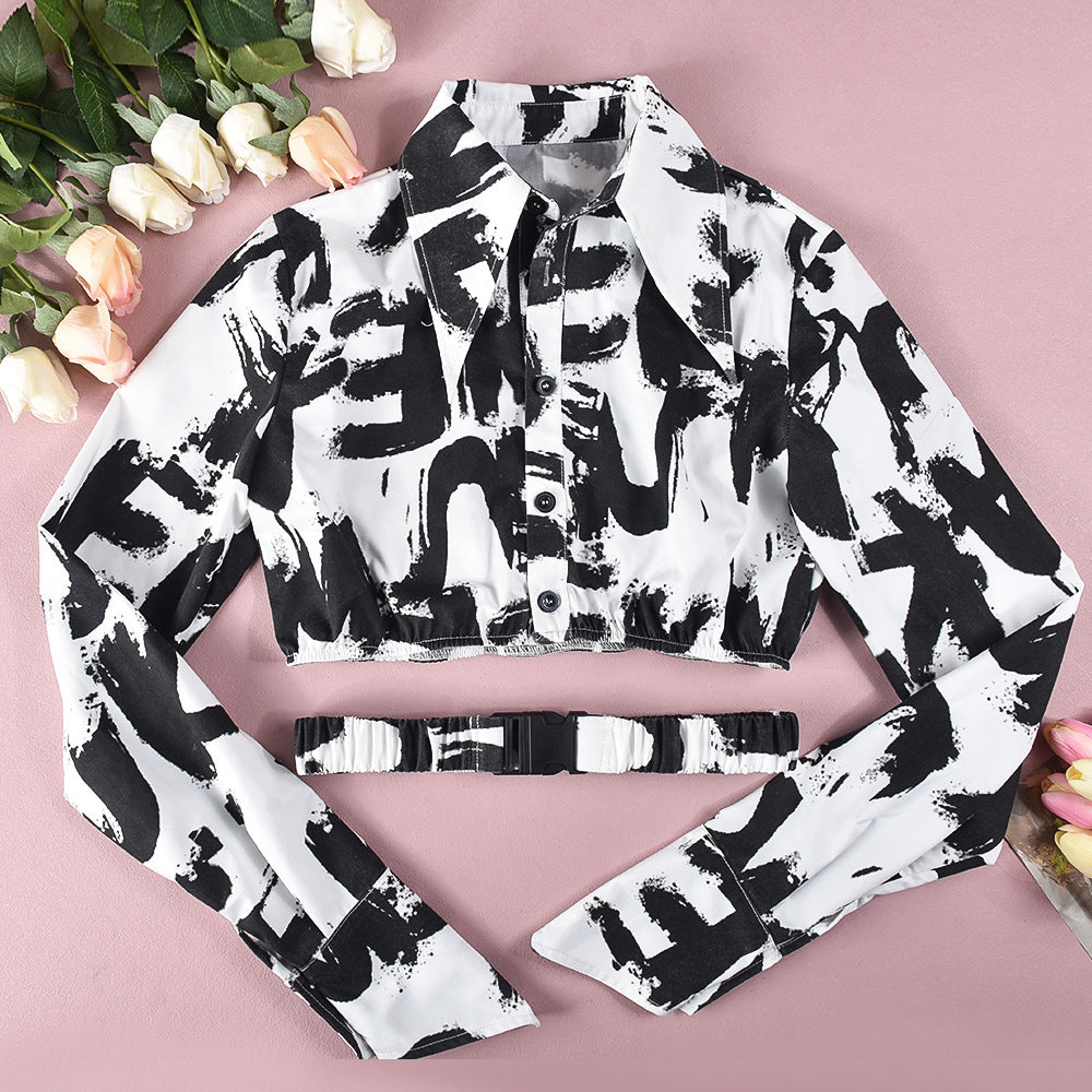 LADIES LONG SLEEVE BLOUSE TOP (SIZE S-L)