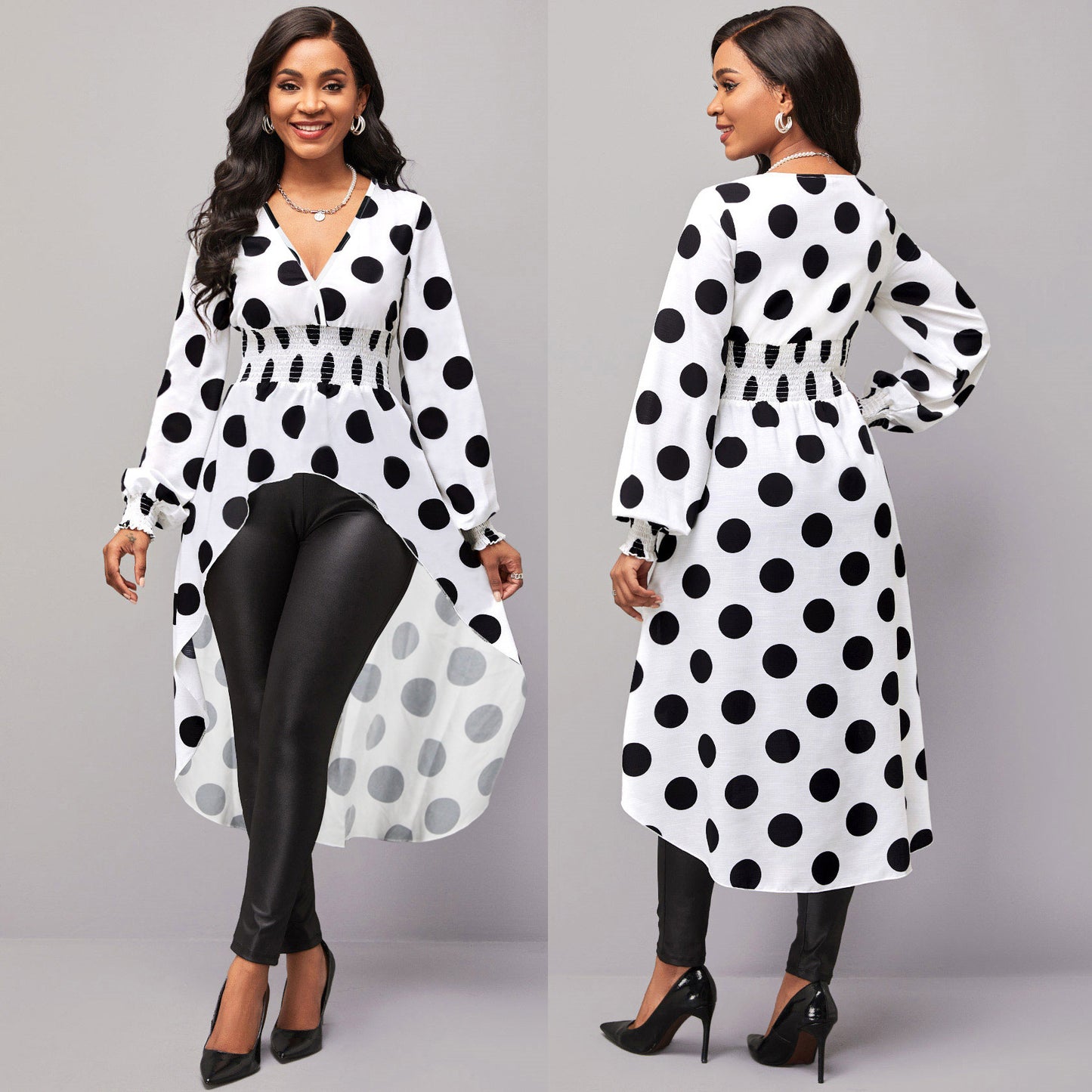LADIES LONG SLEEVE BLOUSE TOP (SIZE S- 2XL)