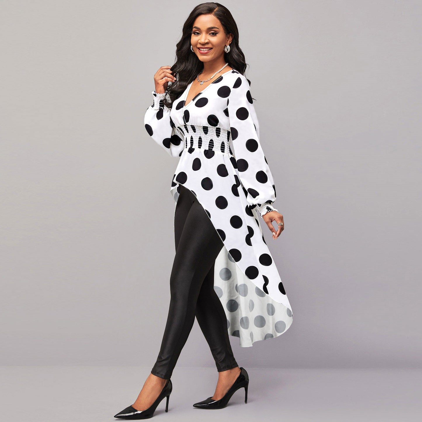 LADIES LONG SLEEVE BLOUSE TOP (SIZE S- 2XL)