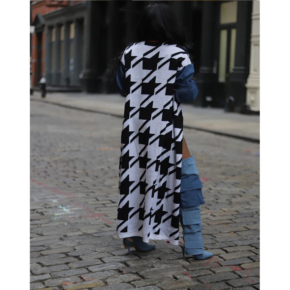 LADIES LONG CARDIGAN SWEATER (SIZE S-2XL)