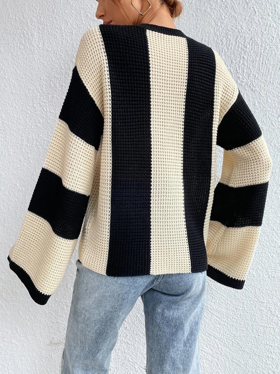 LADIES KNITTED SWEATER KHAKI COFFEE / APRICOT BEIGE (SIZE S-L)