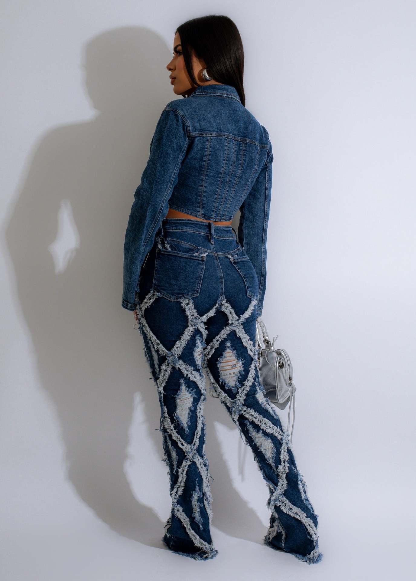 LADIES DENIM JEANS BLUE DENIM (SIZE S-2XL)