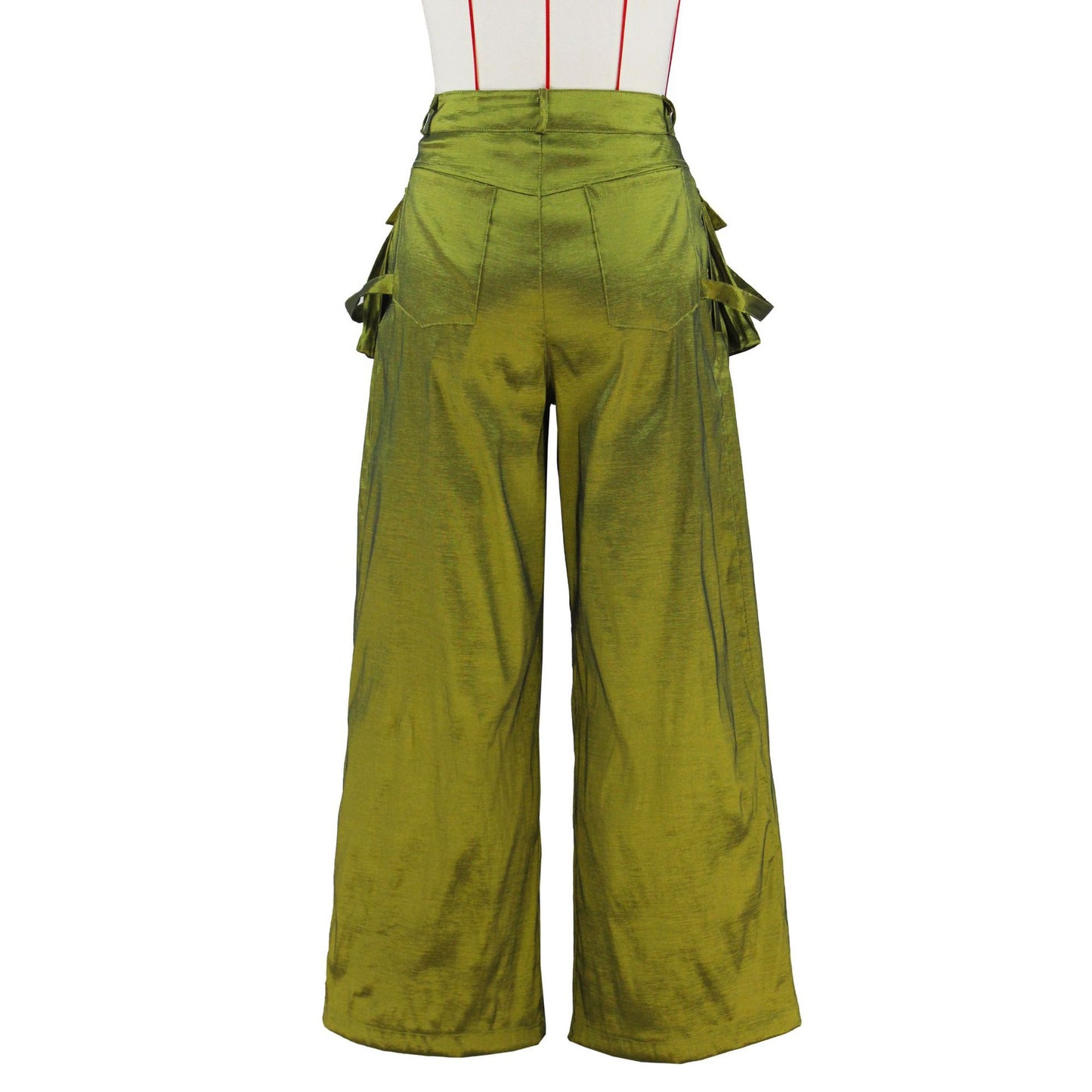 LADIES WIDE LEG PANTS GREEN / BLACK / PINK (SIZE S - 2XL)