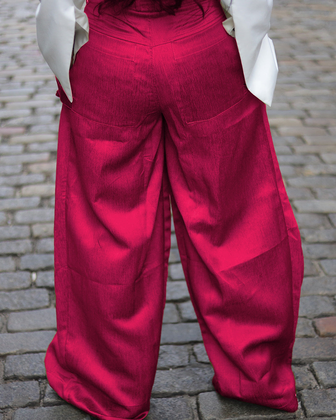 LADIES WIDE LEG PANTS GREEN / BLACK / PINK (SIZE S - 2XL)